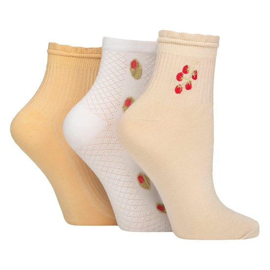 3-Pack Dames Geribbelde Enkelkousen met Rimpelrand - Zachte Stijlvolle Dagelijkse Pasvorm - Image 1