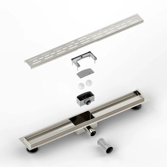 Mirlux Douchegoot 70cm standaard rooster rvs met flens - Image 3