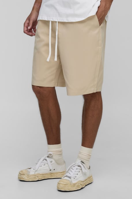 Tall Elasticated Waist Baggy Fit Shorts - Image 1