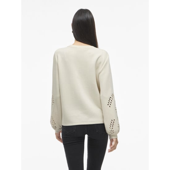 Vila visandy l/s detail sweat top noos 14114310 birch - Image 3