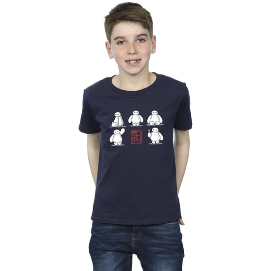 Disney Boys Big Hero 6 Baymax Many Poses T-Shirt (Navy Blue) - Image 2