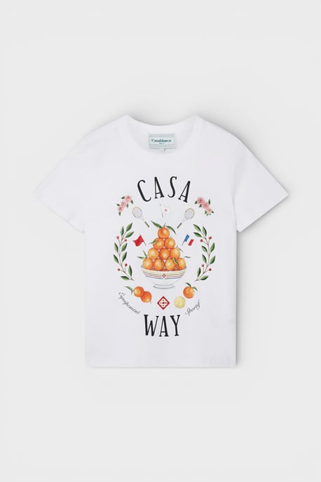 Casablanca Casa Way Dames Geprinte Aansluitende T-shirt Wit - Image 1
