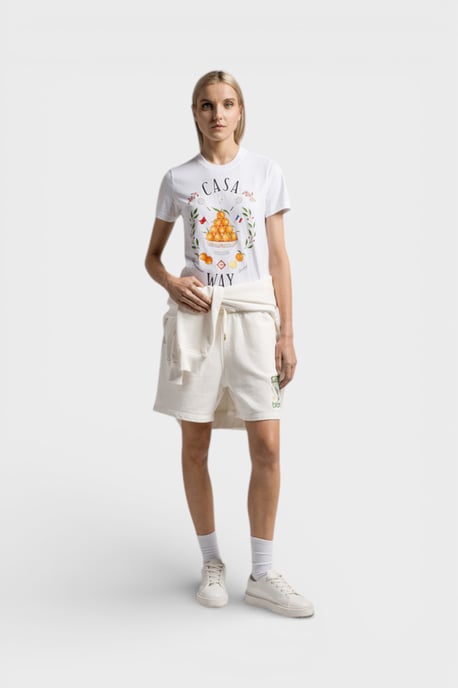 Casablanca Casa Way Dames Geprinte Aansluitende T-shirt Wit - Image 2