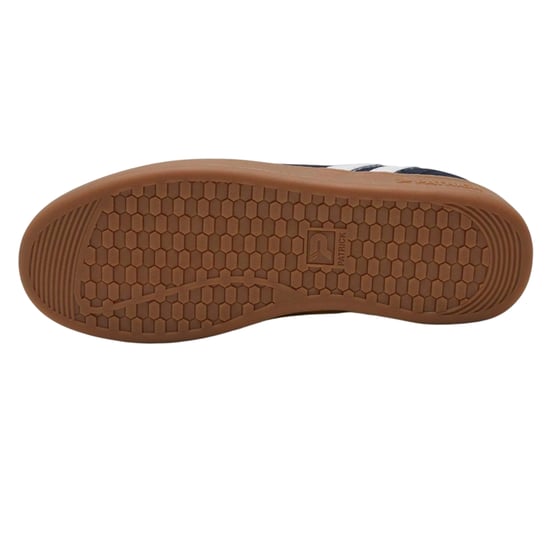 Patrick Mens Lyon Suede Cupsole Trainers (Navy/White/Gum) - Image 4