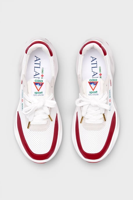 Casablanca Atlantis Men's Sneaker White/Red - Image 4