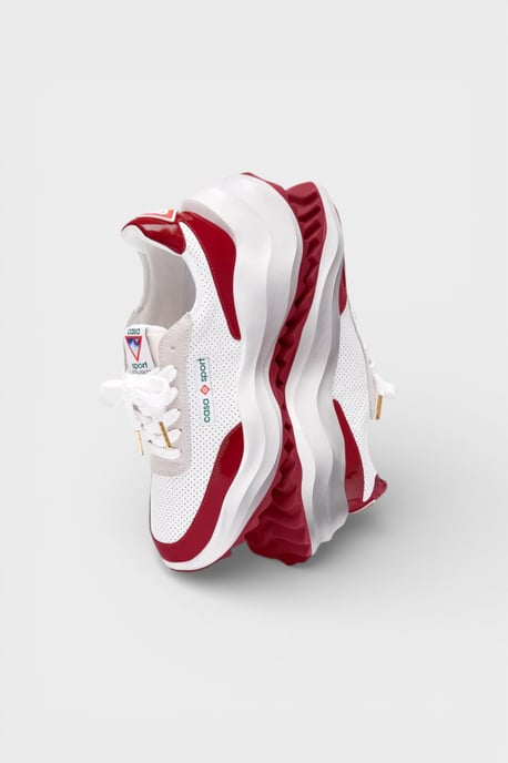 Casablanca Atlantis Men's Sneaker White/Red - Image 5