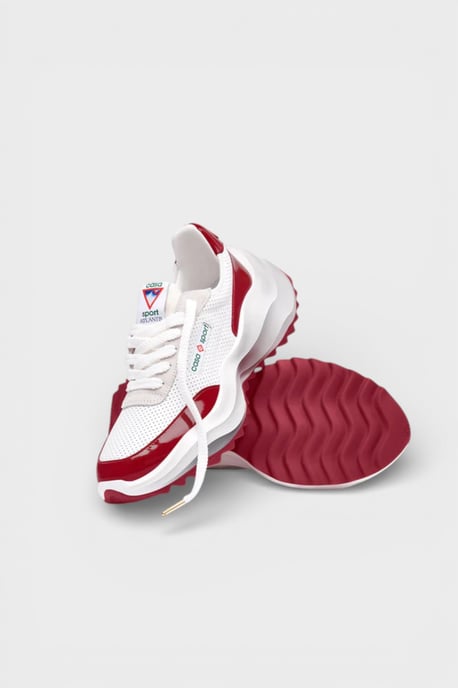 Casablanca Atlantis Men's Sneaker White/Red - Image 6