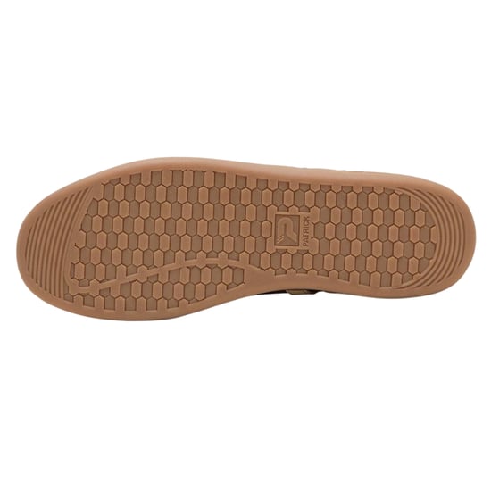 Patrick Mens Monaco Suede Cupsole Trainers (Dark Brown/Beige) - Image 4