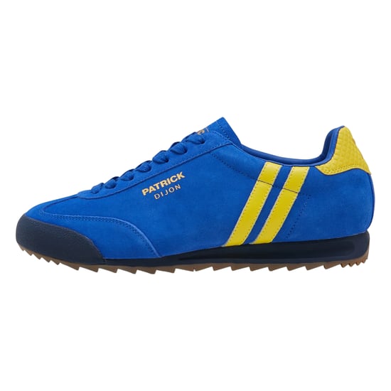 Patrick Mens Dijon Suede Running Trainers (Royal Blue/Yellow/Navy) - Image 3