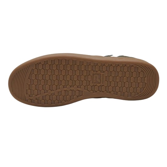 Patrick Mens Lyon Suede Cupsole Trainers (Olive/Gum) - Image 5
