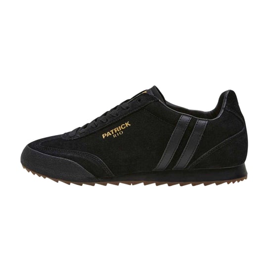 Patrick Mens Rio Suede Trainers (Black/Monochrome) - Image 3