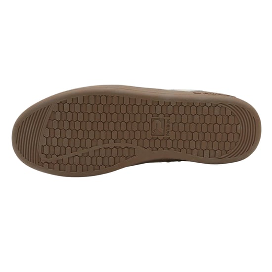 Patrick Mens Lyon Suede Cupsole Trainers (Off White/Gum) - Image 3