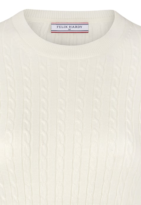 Pullover Cableknit Crewneck Pullover - Image 2