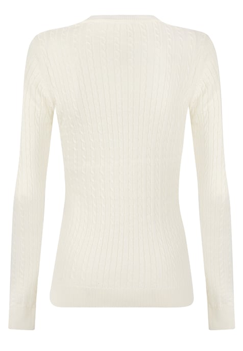 Pullover Cableknit Crewneck Pullover - Image 3