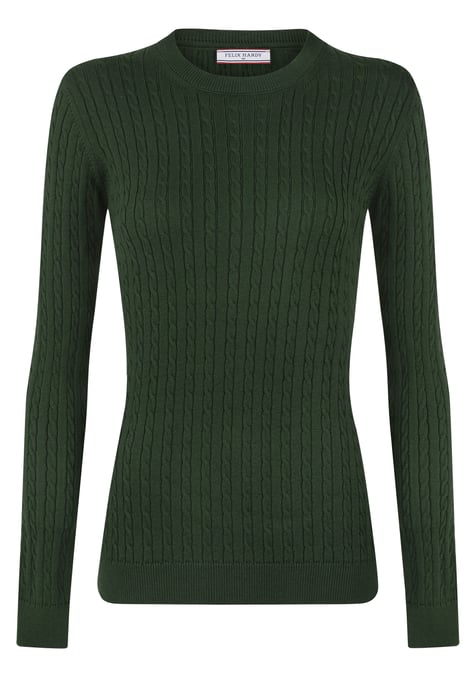 Pullover Cableknit Crewneck Pullover - Image 1