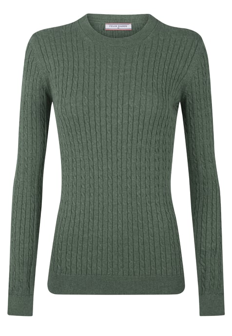 Pullover Cableknit Crewneck Pullover - Image 1