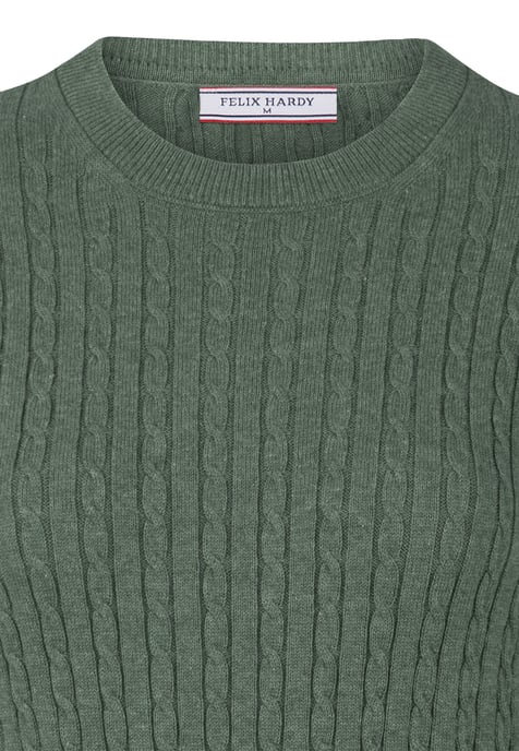 Pullover Cableknit Crewneck Pullover - Image 2