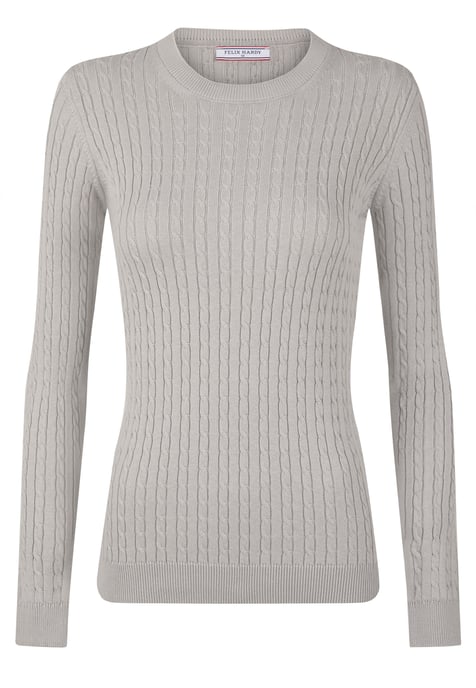 Pullover Cableknit Crewneck Pullover - Image 1