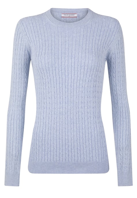 Pullover Cableknit Crewneck Pullover - Image 1