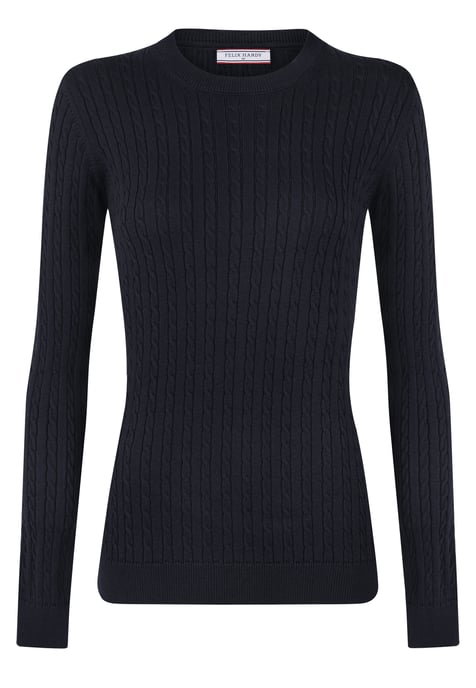 Pullover Cableknit Crewneck Pullover - Image 1