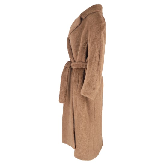 Max Mara Borbone Double Breasted Teddy Coat in Brown Alpaca - Image 2