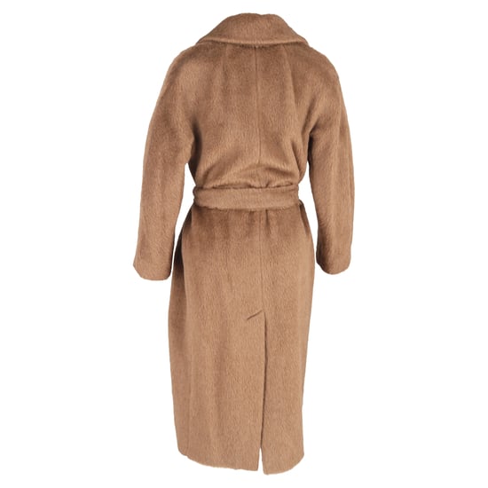 Max Mara Borbone Double Breasted Teddy Coat in Brown Alpaca - Image 3