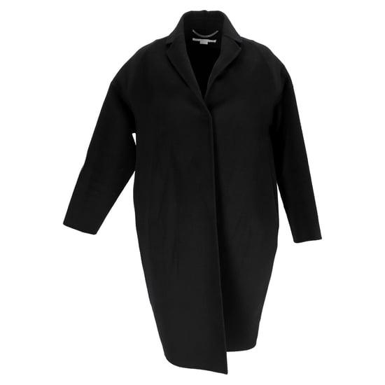 Stella Mccartney Hidden Buttoned Coat in Black Wool - Image 1