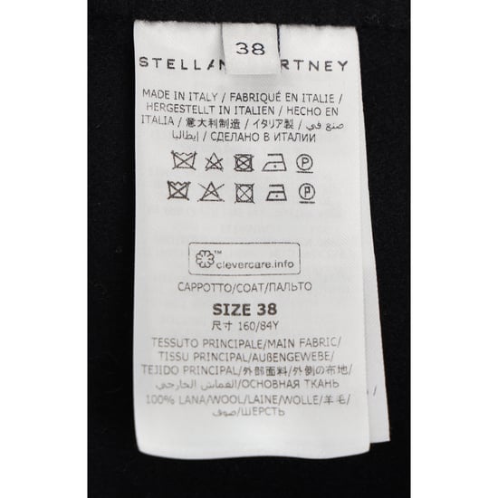 Stella Mccartney Hidden Buttoned Coat in Black Wool - Image 4