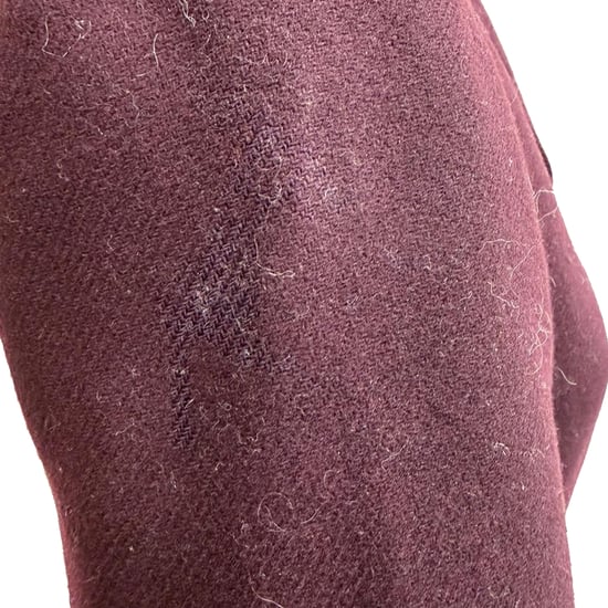 Burberry Brit Single-Breasted Short Coat in Burgundy Wool - Image 3