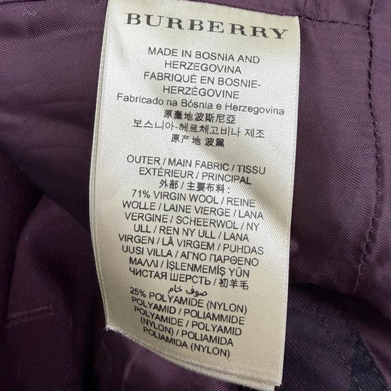Burberry Brit Single-Breasted Short Coat in Burgundy Wool - Image 6