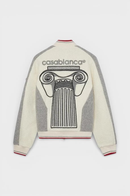 Casablanca Men's Embroidered Cashmere Terry Jacket White Column - Image 2