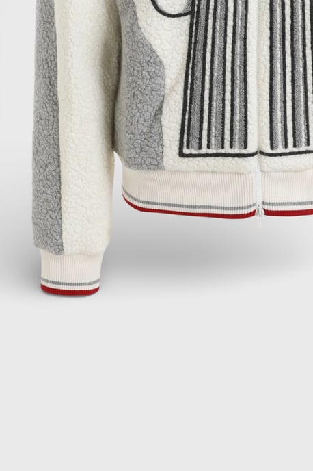 Casablanca Men's Embroidered Cashmere Terry Jacket White Column - Image 4