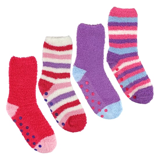 4 Pack Girls Bed Socks - Warm Soft Cosy Winter Everyday Comfort - Image 3