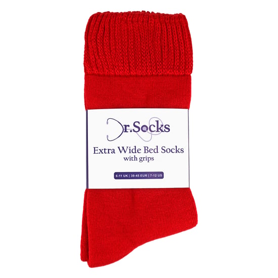 Mens Extra Wide Winter Bed Socks with Grips | Non Slip Thermal Sleep Socks - Image 2
