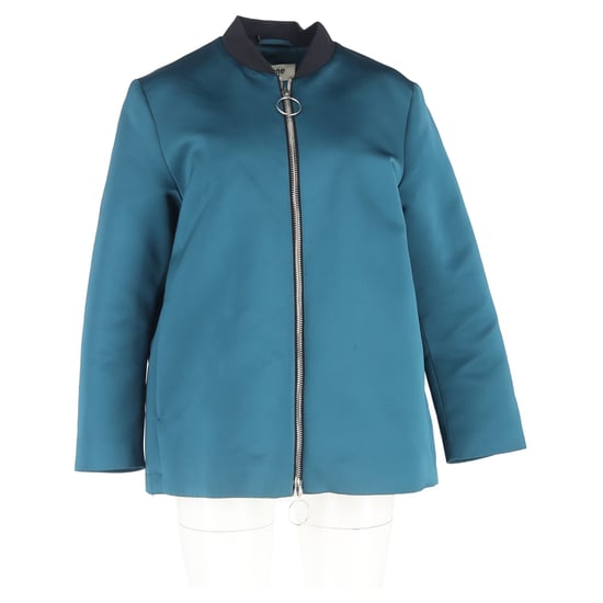 Acne Studios Troy Satin Bomber in Turquoise Polyester - Image 1