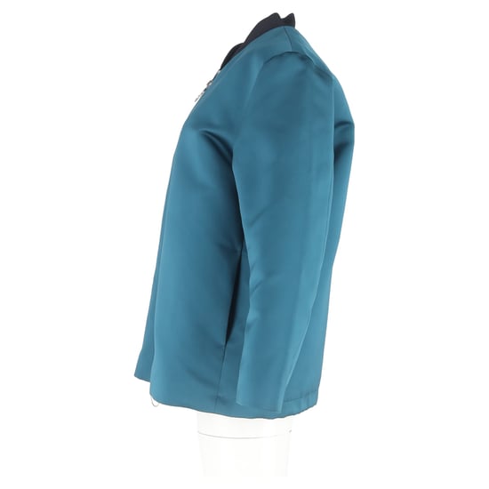 Acne Studios Troy Satin Bomber in Turquoise Polyester - Image 2