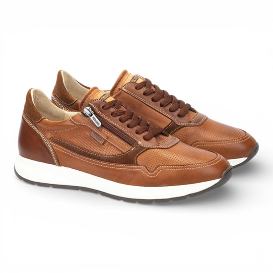 Pikolinos Heren Bruine Leren Gemakkelijk te Dragen Sneakers - Getafe - Image 4