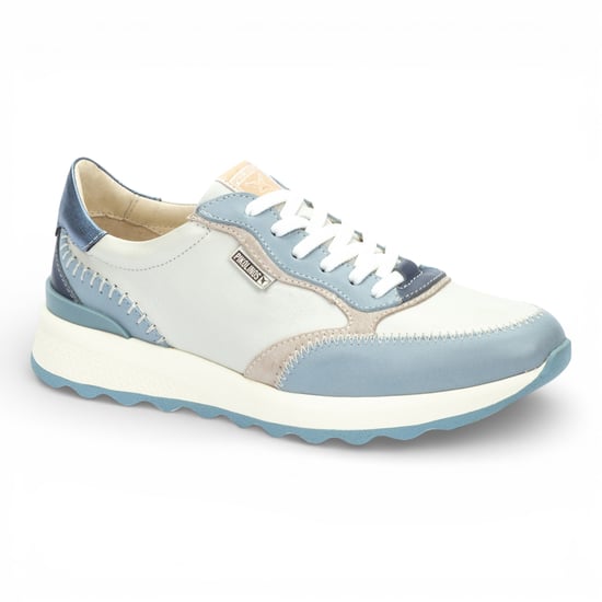 Pikolinos dames sneakers met vetersluiting, denimblauw leer - Arrecife - Image 3