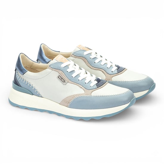 Pikolinos dames sneakers met vetersluiting, denimblauw leer - Arrecife - Image 4