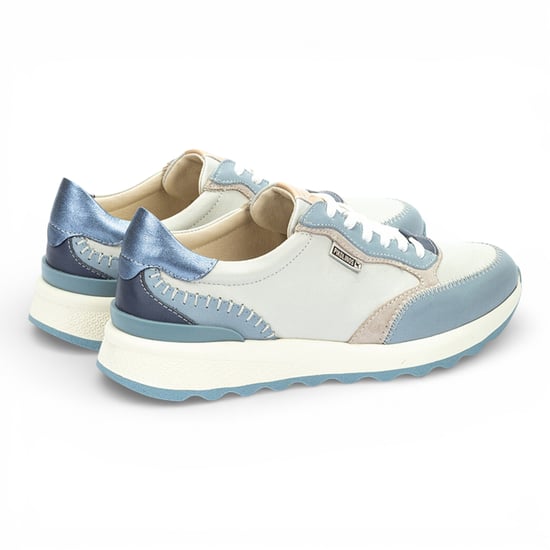 Pikolinos dames sneakers met vetersluiting, denimblauw leer - Arrecife - Image 5