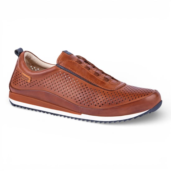Pikolinos Heren Bruine Leren Elastische Slip-on Sneakers - Liverpool - Image 3