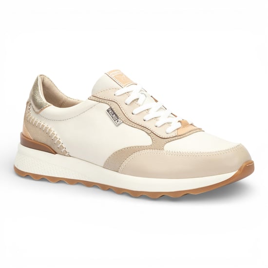 Pikolinos damessneakers van beige leer met vetersluiting - Arrecife - Image 3