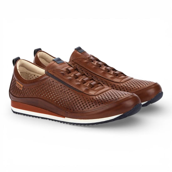 Pikolinos Heren Bruine Leren Elastische Slip-on Sneakers - Liverpool - Image 4