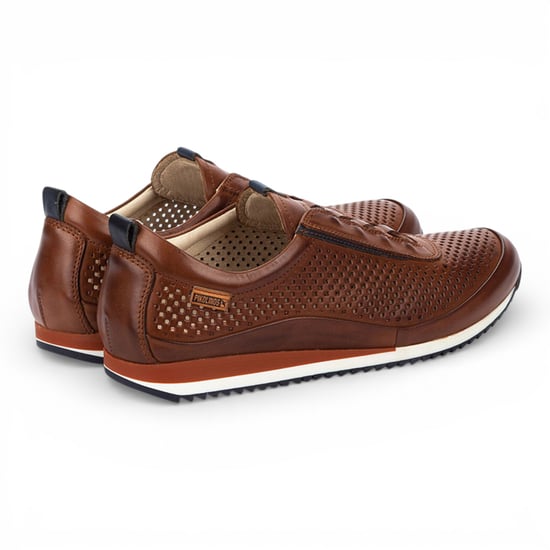 Pikolinos Heren Bruine Leren Elastische Slip-on Sneakers - Liverpool - Image 5