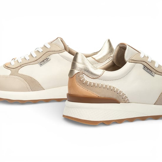 Pikolinos damessneakers van beige leer met vetersluiting - Arrecife - Image 6