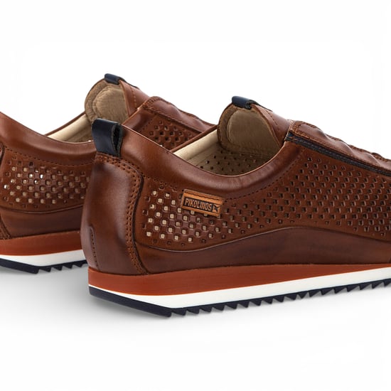 Pikolinos Heren Bruine Leren Elastische Slip-on Sneakers - Liverpool - Image 6