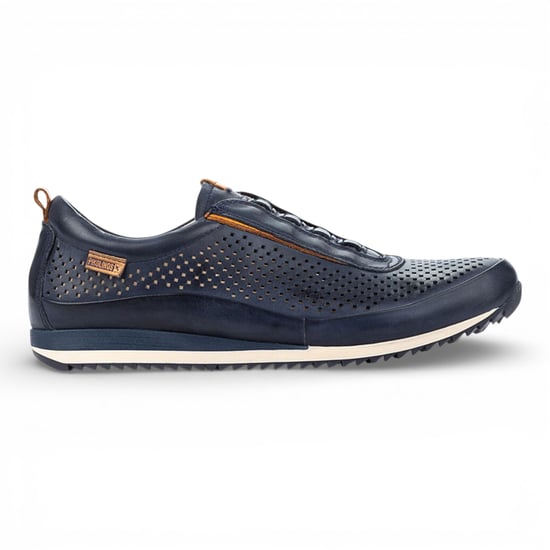 Pikolinos Heren Blauwe Leren Elastische Slip-on Sneakers - Liverpool - Image 1