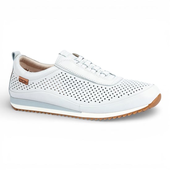 Pikolinos heren witte leren instapsneakers met elastische zool - Liverpool - Image 3