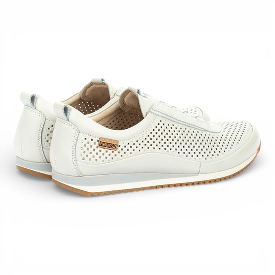 Pikolinos heren witte leren instapsneakers met elastische zool - Liverpool - Image 5