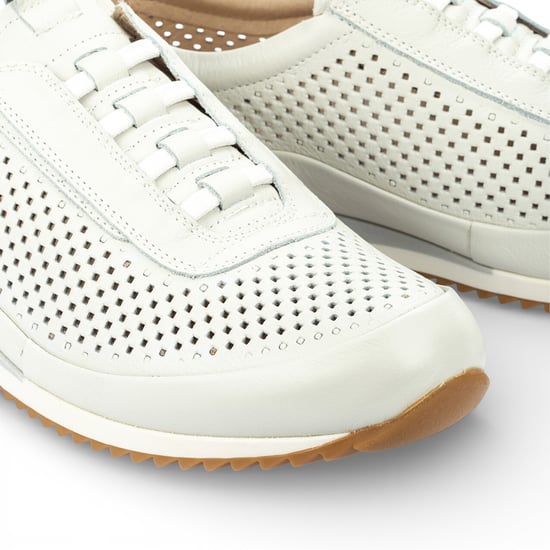 Pikolinos heren witte leren instapsneakers met elastische zool - Liverpool - Image 6